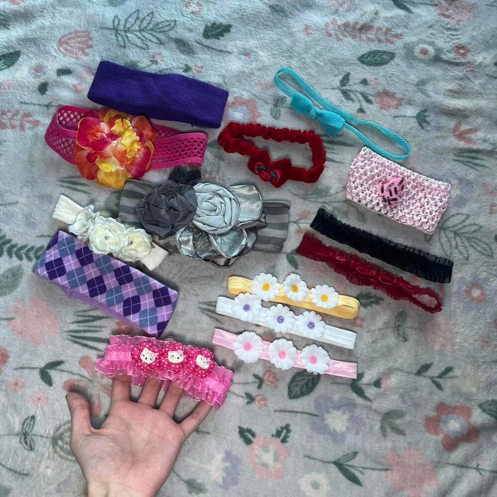 Vintage Y2K Baby Headbands Lot of 14 Coquette Formal Preppy Kidcore 2000s Retro